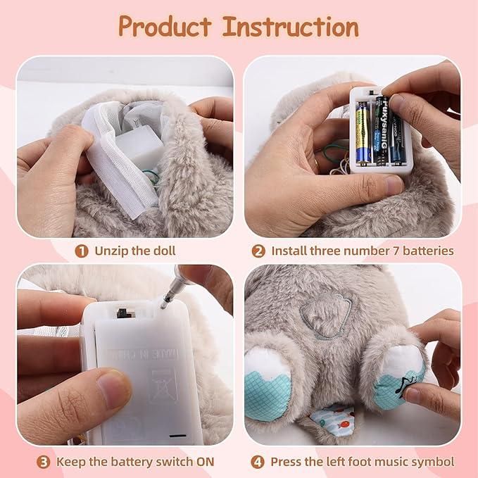 Baby Sound Machine Breathing Portable Plush Toy