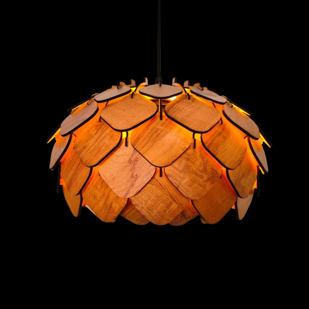 Wooden Chandelier Wall Lamp